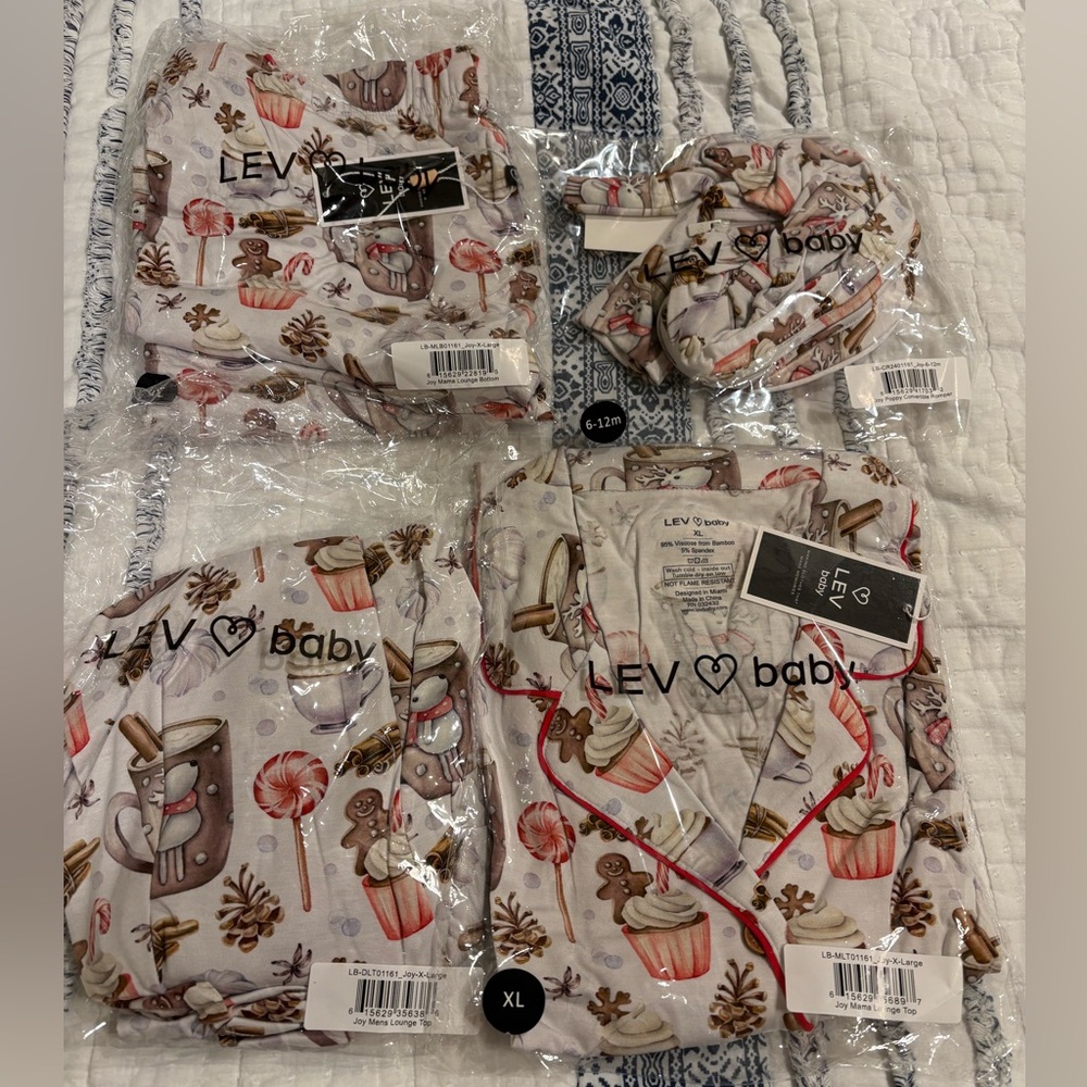 3 LEVBaby Bamboo Pajama Sets Joy